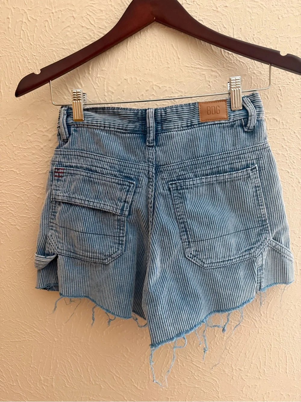 BDG Urban Outfitters Blue Corduroy High-Rise Carpenter Shorts | Size 24